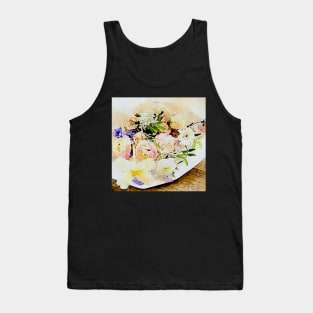 lovable flowers mixed with  roses(watercolors) Tank Top